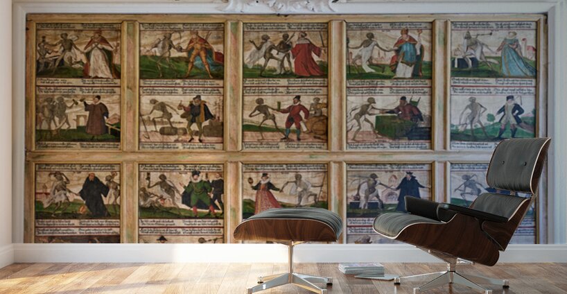 Fussen museum displays Danse Macabre art from St. Mangs Abbey Wall Murals