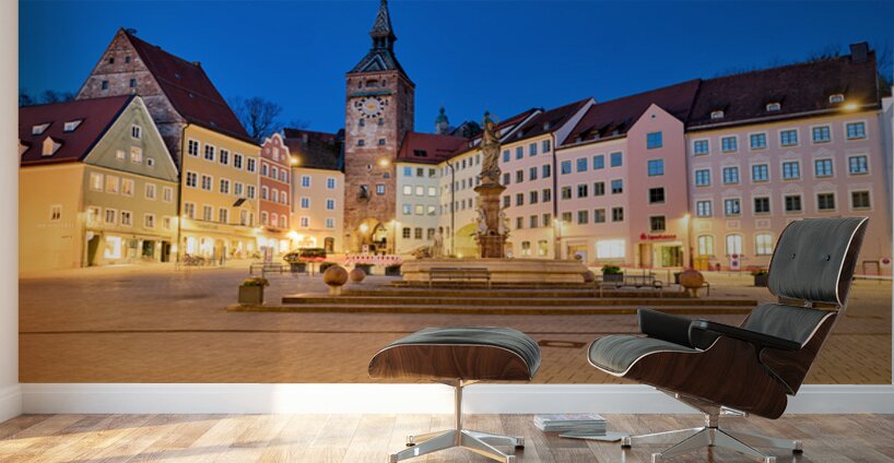 Explore Hauptplatz square in Landsberg am Lech on the Romantic R Wall Murals