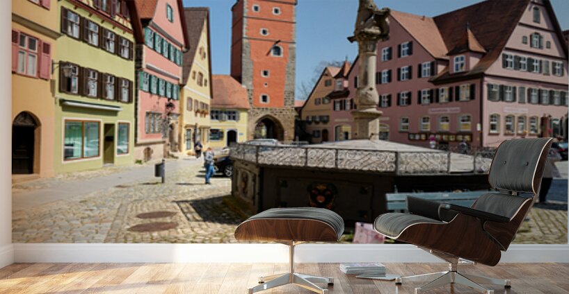 Wornitz Gate and historic sites in Dinkelsbühl Wall Murals