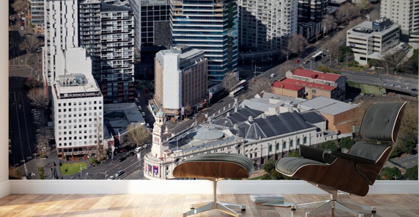 View of Auckland city and Aotea Square from above New Zealand Wall Murals