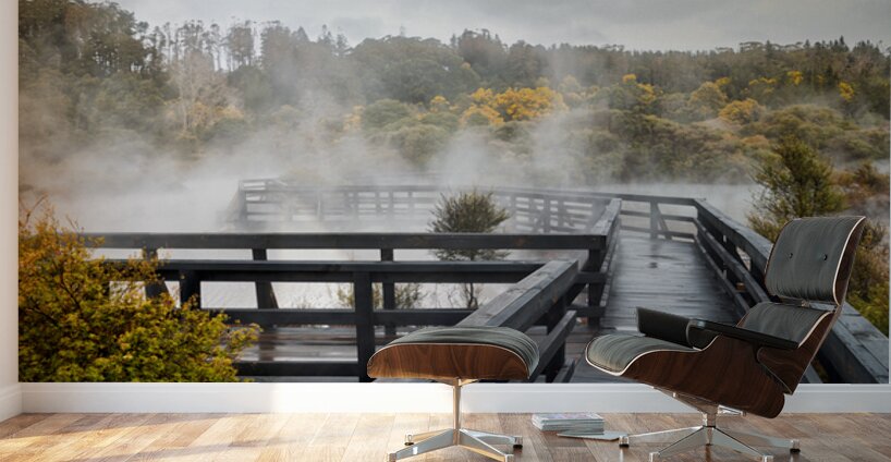 Discover geothermal trails in Whakarewarewa Rotorua Wall Murals