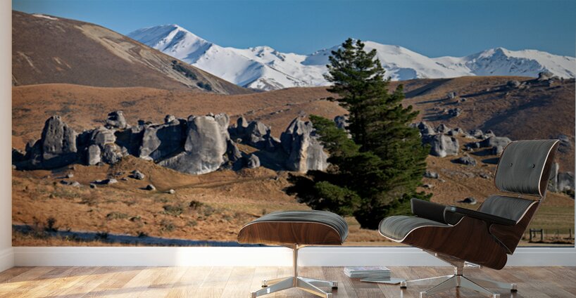View of southern alps and castle hill in new zealand Wall Murals