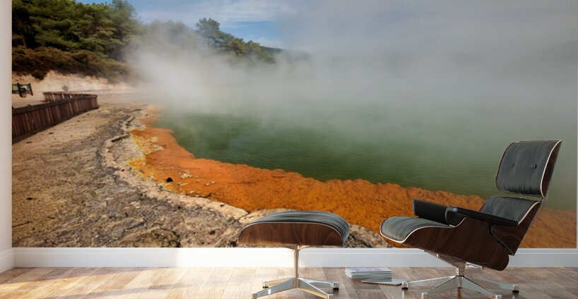Visit champagne pool at waiotapu rotorua nz Wall Murals