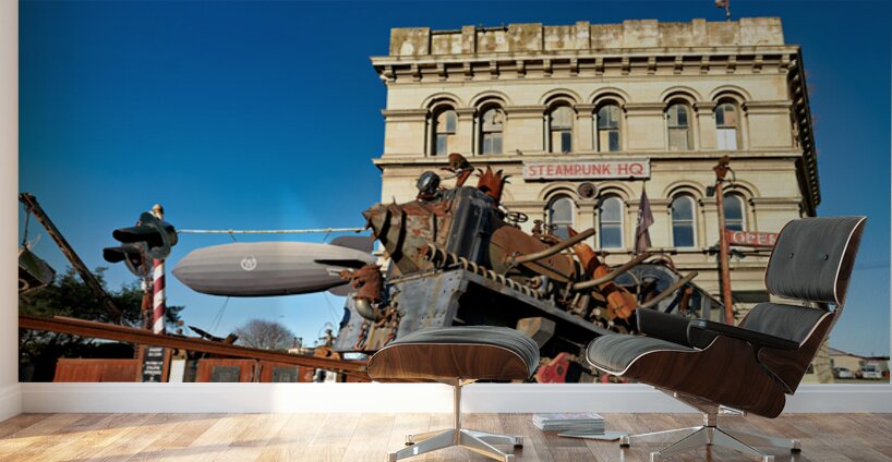 Explore steampunk hq and the steampunk engine in oamaru Wall Murals