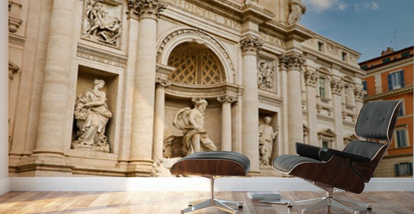 Visit to trevi fountain in rome lazio italy Wall Murals