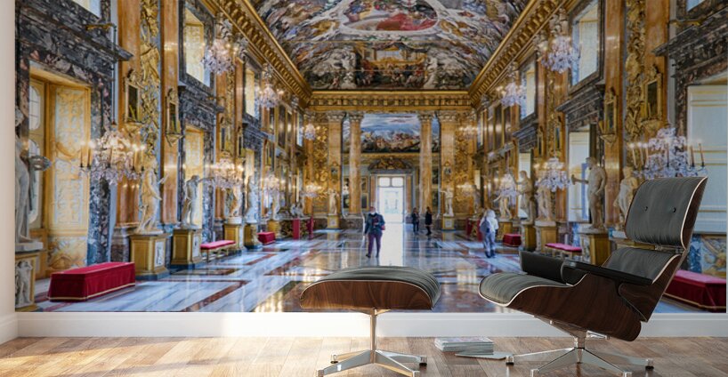 Visit to the great hall in colonna art gallery in rome italy Wall Murals
