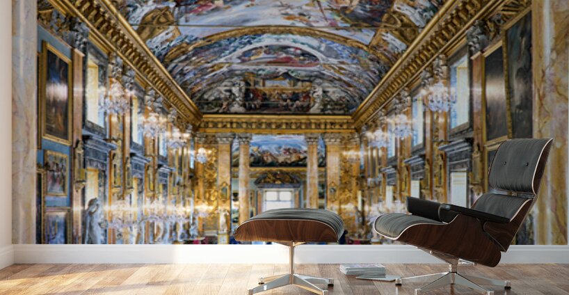 Visitors explore the Great Hall of Colonna Art Gallery in Rome Wall Murals