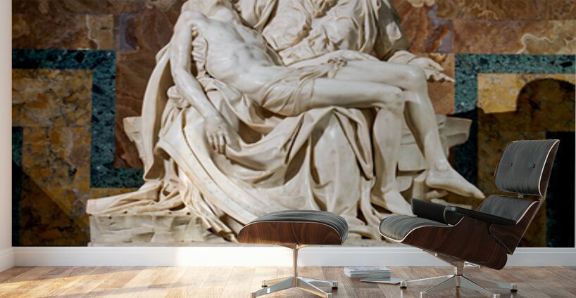 Michelangelos pieta at saint peters basilica in rome italy Wall Murals