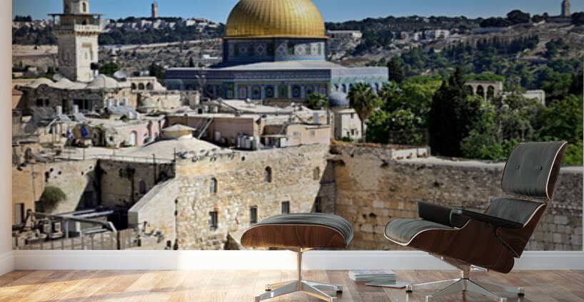 View of Temple Mount and surrounding area in Jerusalem Israel Wall Murals