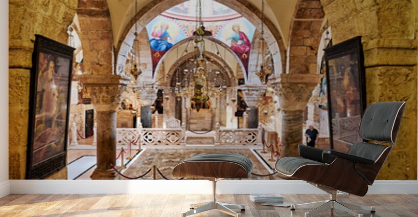 Exploring the church of the Holy Sepulchre in Jerusalem Israel Wall Murals