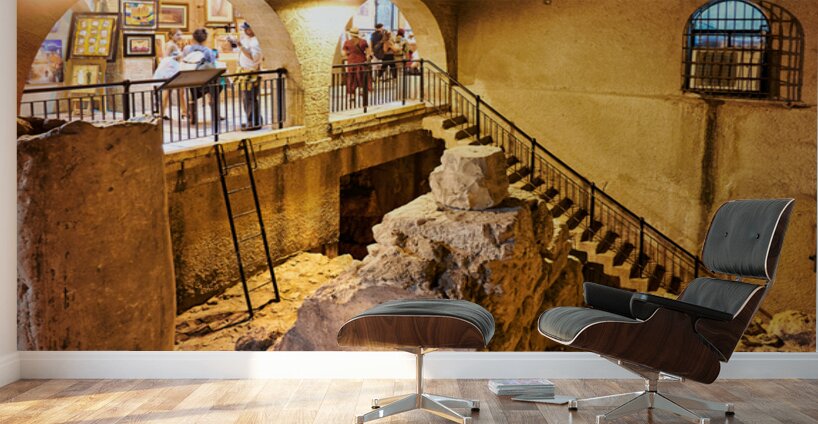 Exploring the cardo in the jewish quarter of jerusalem Wall Murals