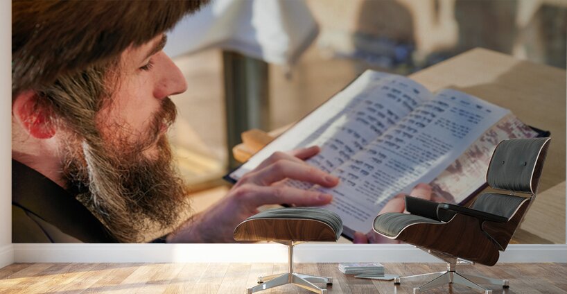 Prayer at the wailing wall in jerusalem by orthodox jews Wall Murals