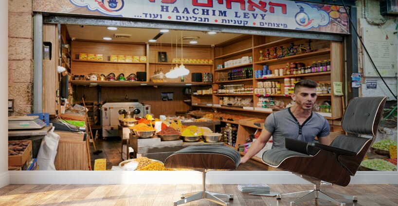 Spice vendor at Mahane Yehuda Market in Jerusalem Israel Wall Murals