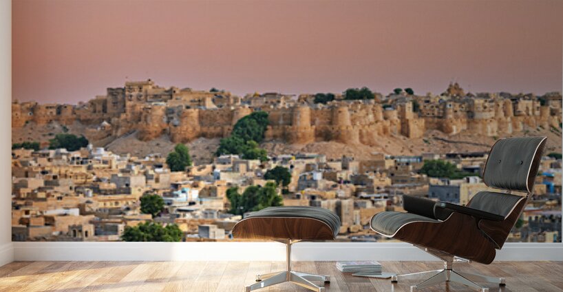 Cityscape of Jaisalmer during sunset in Rajasthan Wall Murals