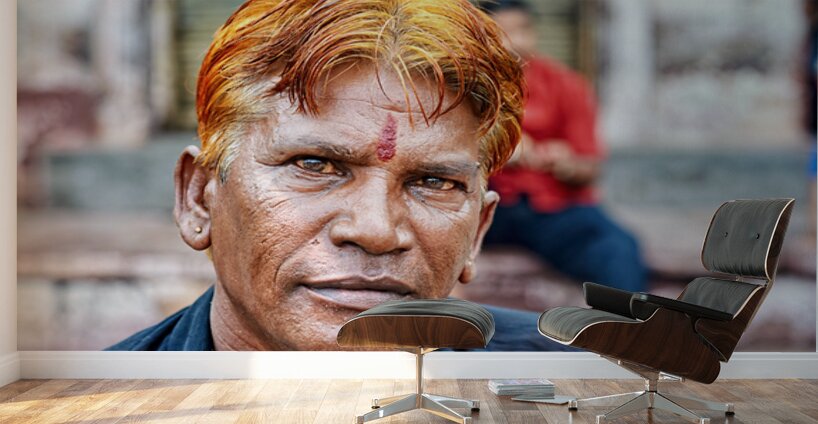 Portrait of a man with red hair in Jodhpur Rajasthan Wall Murals
