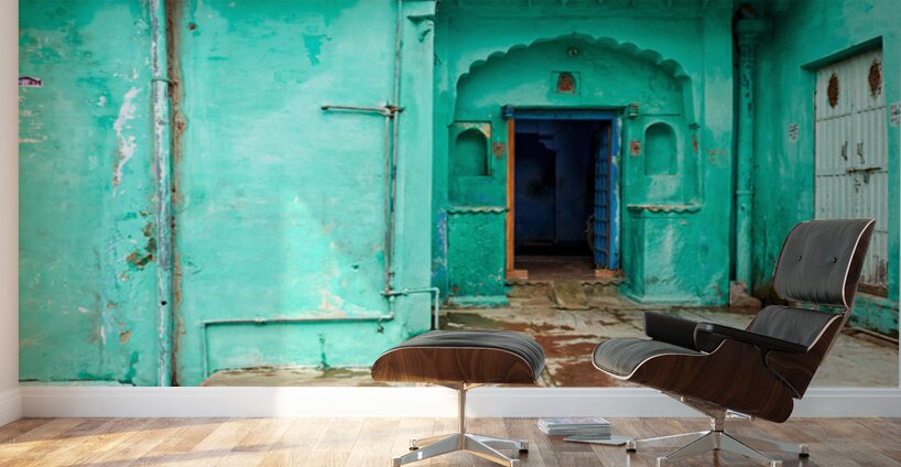Decorated painted house in Bundi Rajasthan Wall Murals