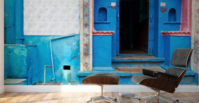 Decorated painted house in Bundi Rajasthan attracts attention Wall Murals
