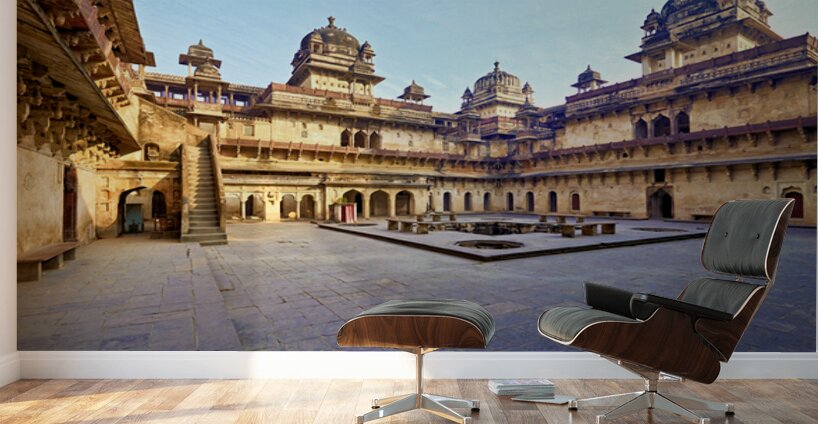 Exploring the fort complex in orchha madhya pradesh india Wall Murals