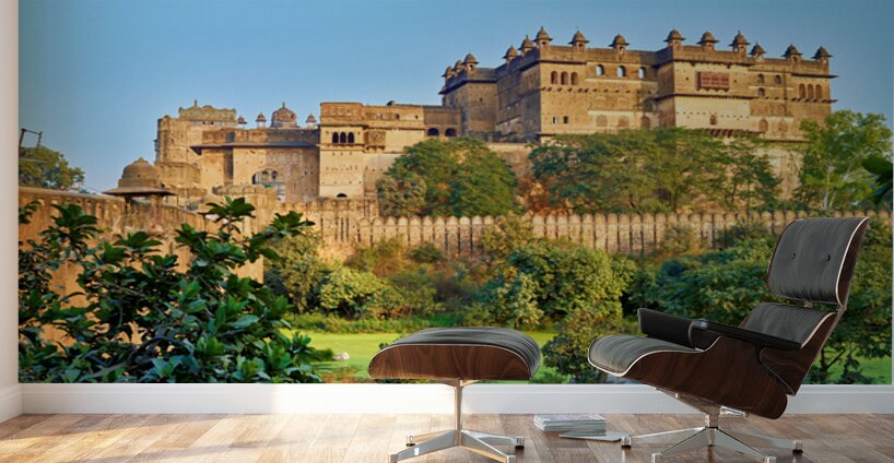 Explore the historic Fort Complex in Orchha Madhya Pradesh Ind Wall Murals