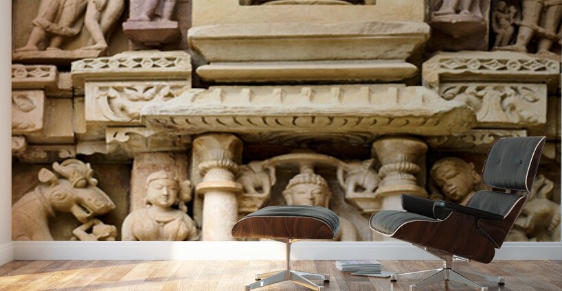 Exploring Hindu temples in Khajuraho Madhya Pradesh India Wall Murals