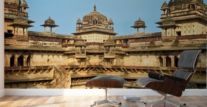 Exploring the historic fort complex in Orchha Madhya Pradesh I Wall Murals