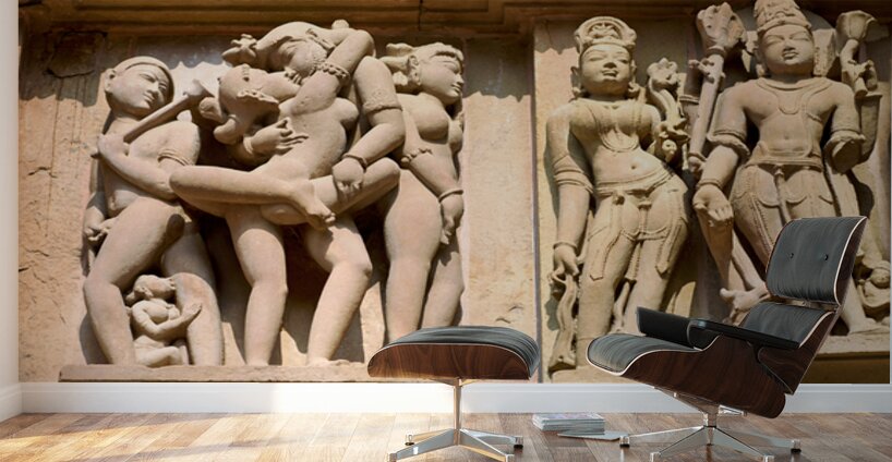 Khajuraho temples: Madhya Pradeshs erotic sculptures Wall Murals