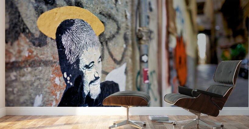 Mural of pino daniele in via tribunali naples campania italy Wall Murals
