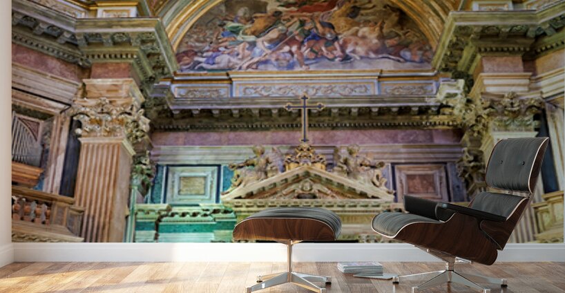Visitors explore Naples Cathedral in Campania Italy Wall Murals