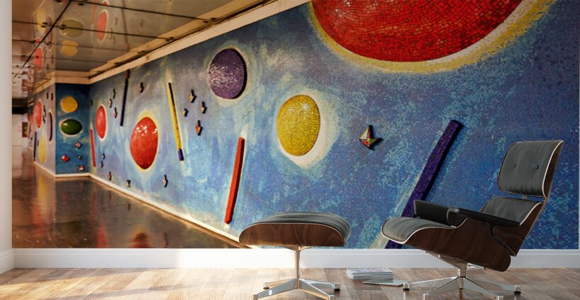 Artwork at metro subway station in Naples Campania Italy Wall Murals