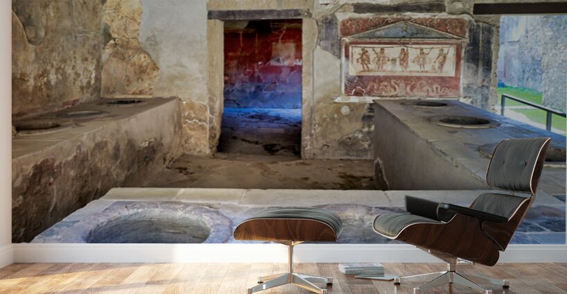 History of ancient Roman city of Pompeii in Naples Campania Ital Wall Murals