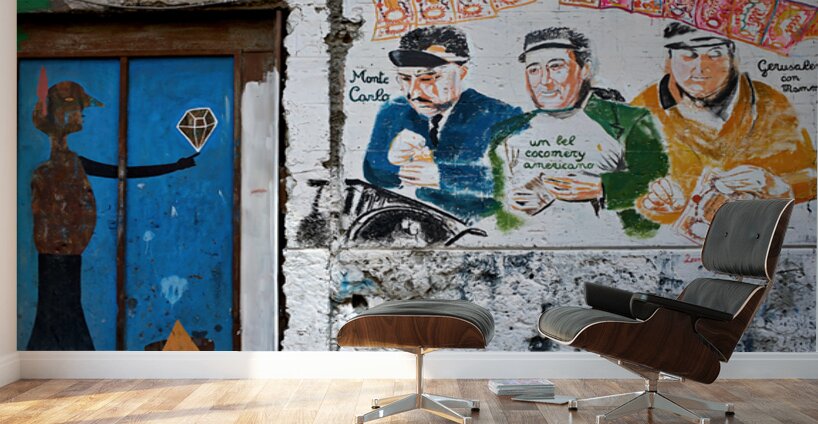 Street art in Quartieri Spagnoli reflects local culture in Naple Wall Murals