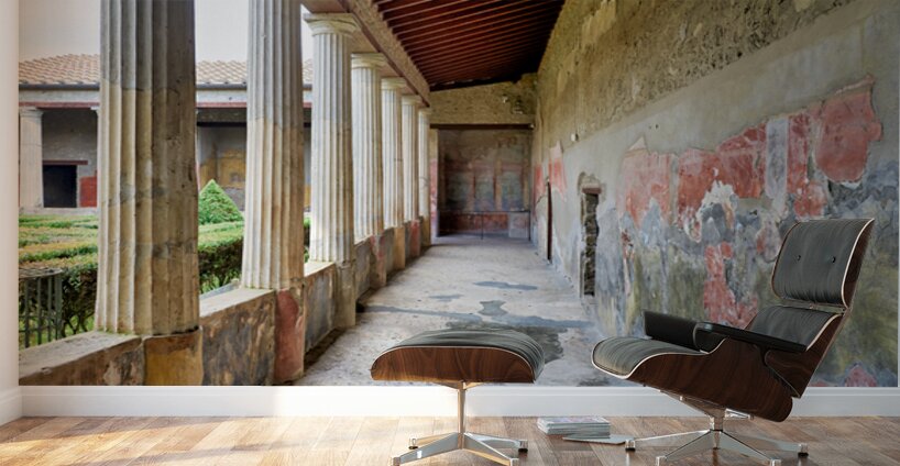 Exploration of ancient Roman architecture in Pompeii Naples Wall Murals