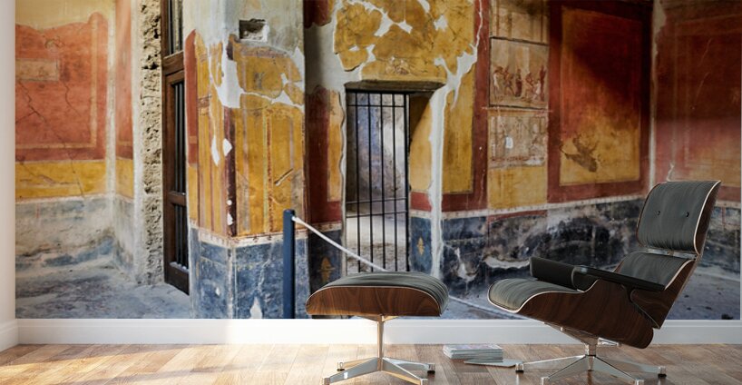 Exploring ancient walls in Pompeii Naples Campania Italy Wall Murals