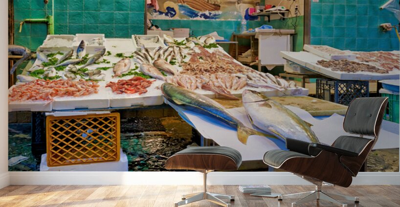 Fishmongers market in Pignasecca quarter of Naples Campania Ita Wall Murals