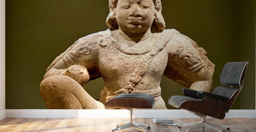 Sculpture of a seated figure in the Asian Art Gallery in Manhatt Wall Murals