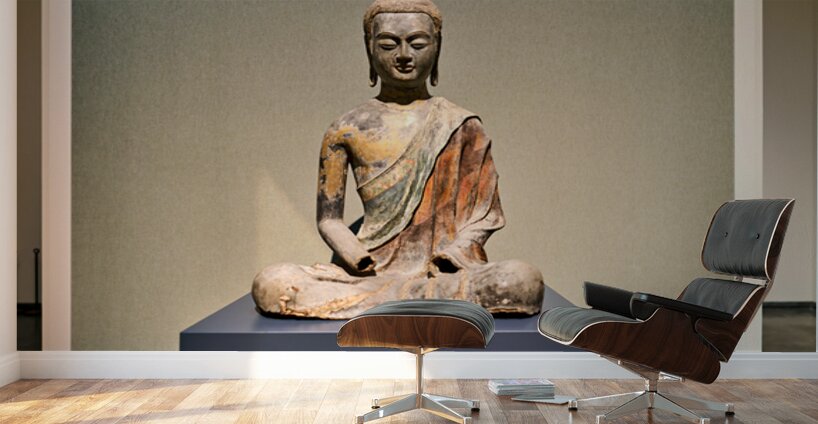 Buddha statue at the Mets Asian art gallery Wall Murals