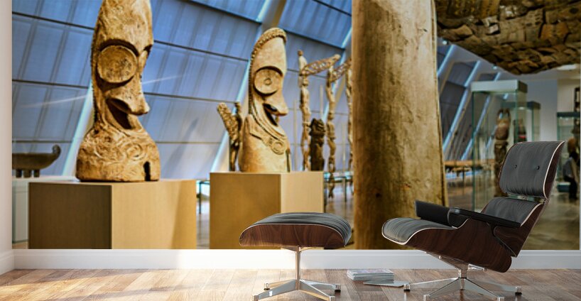 Oceanic art displayed in the Metropolitan Museum of Art in Manha Wall Murals
