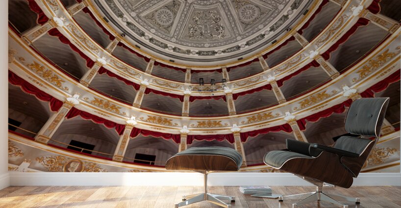 View from the stage of Teatro Tina di Lorenzo in Noto Sicily Ita Wall Murals