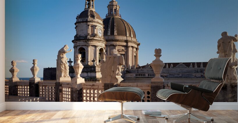 Visit to metropolitan cathedral of saint agatha in catania italy Wall Murals