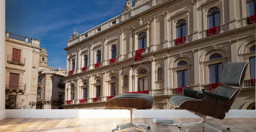 Visiting the town hall in caltagirone sicily italy Wall Murals