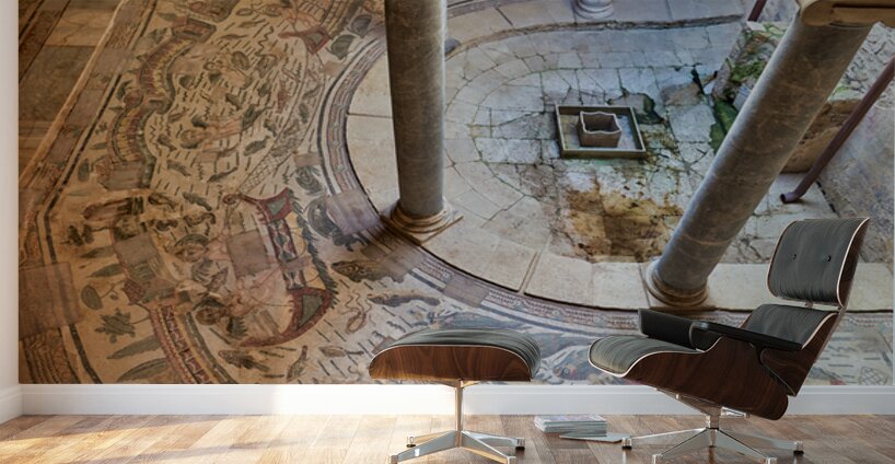 Exploring mosaics at Villa Romana del Casale in Sicily Wall Murals