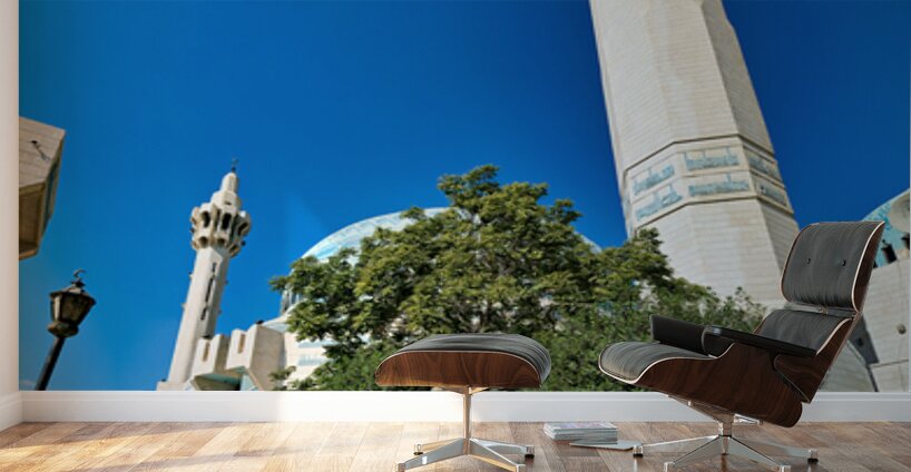 Visit to King Abdullah Mosque in Amman Jordan during clear day Wall Murals