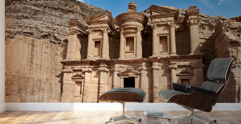 Visit to Ad Deir at Petra archaeological site in Jordan Wall Murals