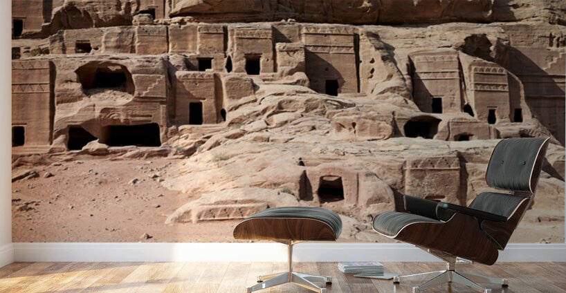 Exploring the royal tombs at Petra in Jordan Wall Murals