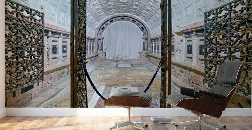 Exploring the crypt in the Norman Cathedral of Gerace Calabria I Wall Murals