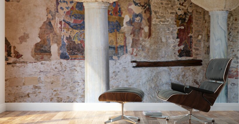 Frescoes inside Cattolica di Stilo in Calabria Italy Wall Murals