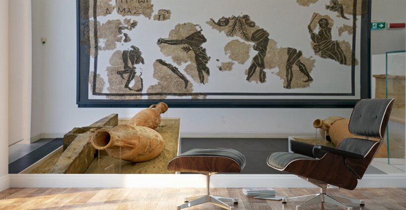 Exploring ancient artifacts at the National Museum of Magna Grec Wall Murals