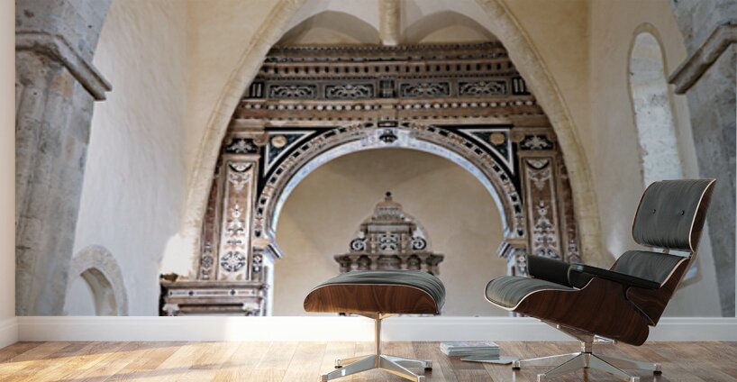 Baroque altar of Saint Francis of Assisi church in Gerace Calab Wall Murals