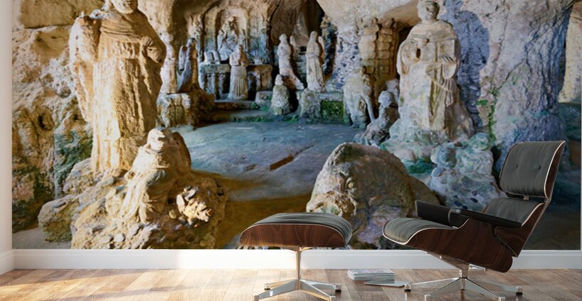 Visit to cave church of Piedigrotta in Pizzo Calabro Italy Wall Murals