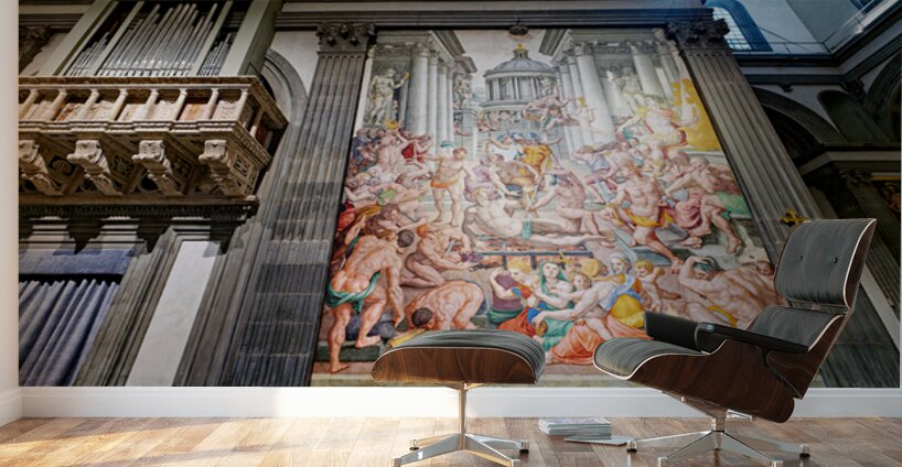 Martyrdom of St. Lawrence painting in Basilica of San Lorenzo Fl Wall Murals